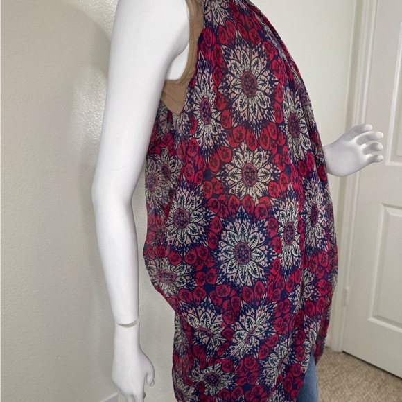 Chatties Women's Sheer Open Front Lightweight Sleeveless Duster kimono.  #255 - Picture 5 of 8